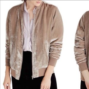 Madewell velvet bomber jacket